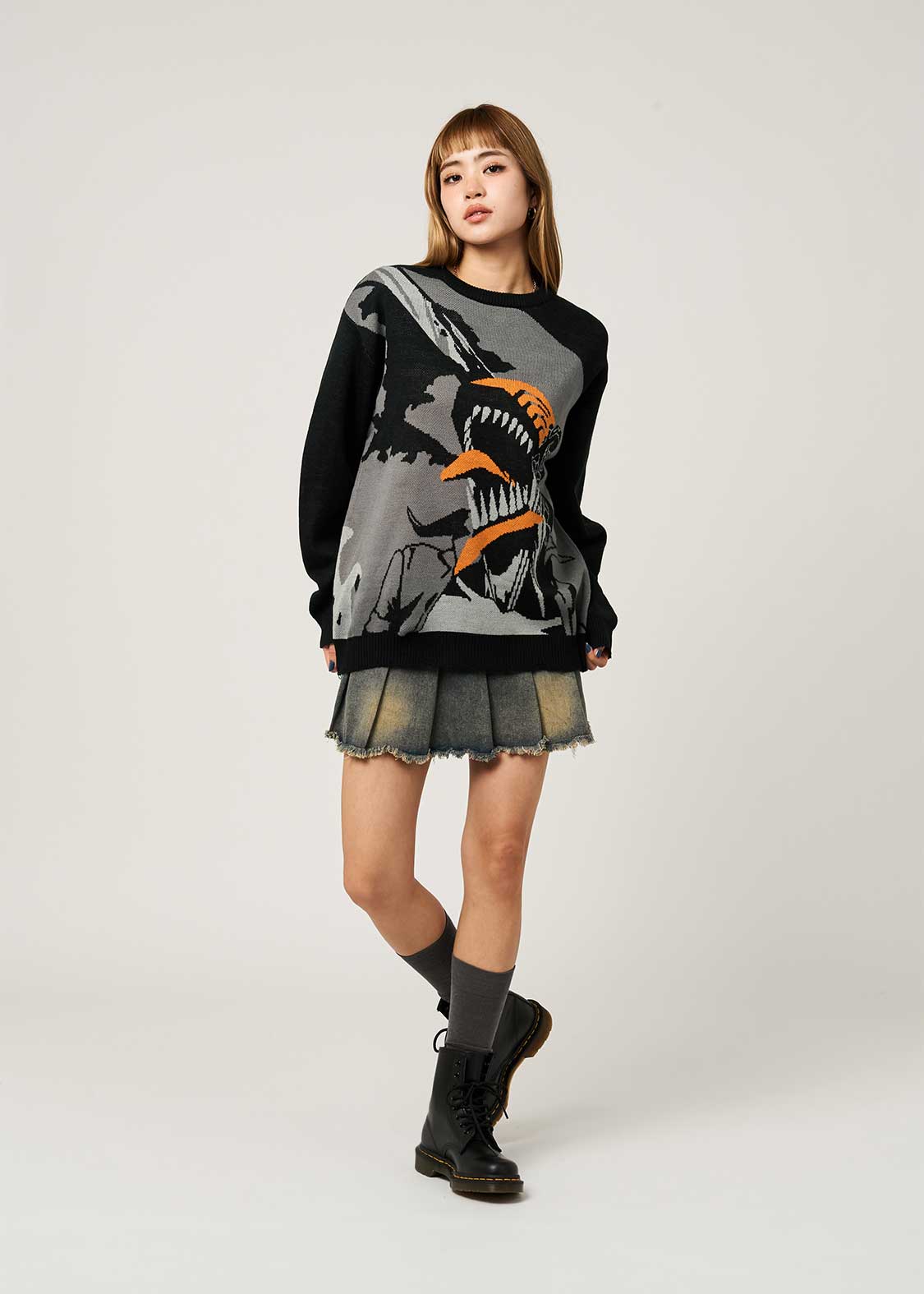 チェンソーマン 叫び｜ジャカードニット｜ユニセックス｜グラニフ