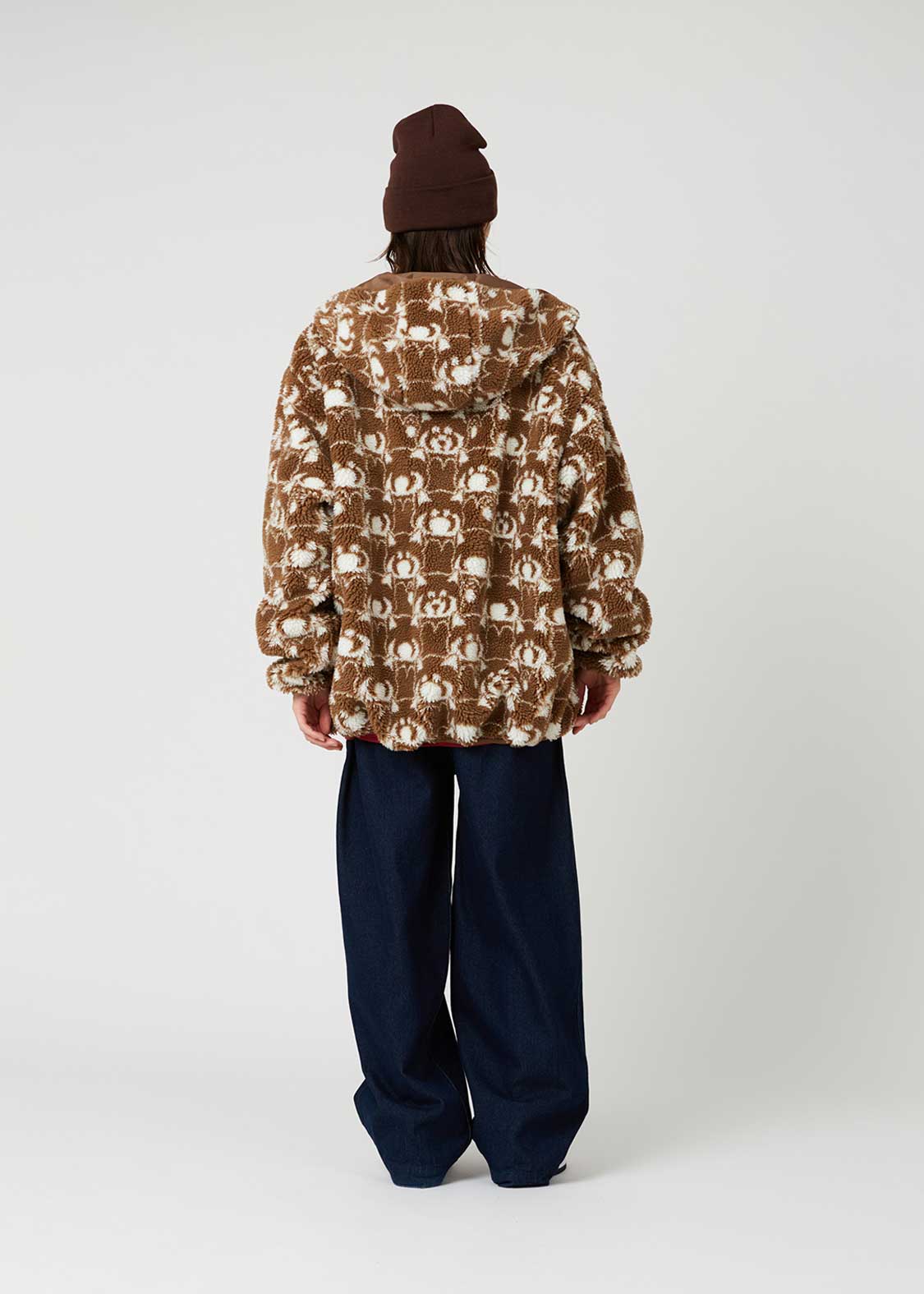 イカク｜ジャカードボアジップパーカー｜ユニセックス｜グラニフ