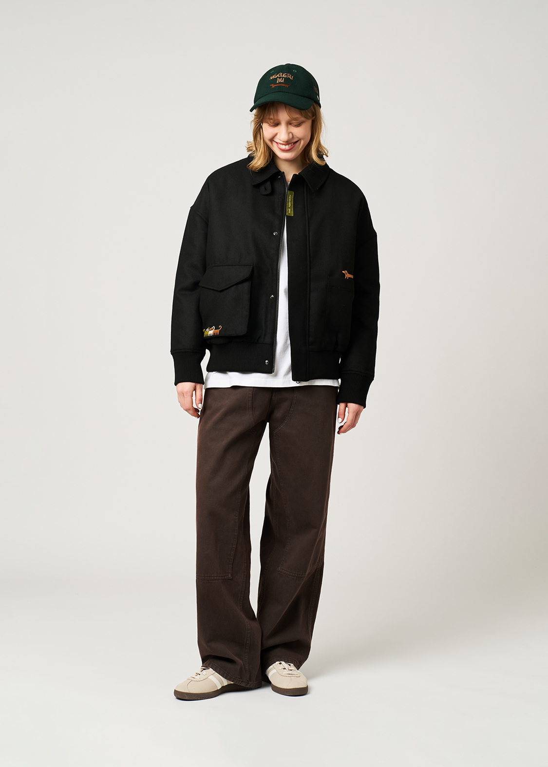 ナガスギルイヌ｜メルトン中綿ジャケット｜ユニセックス｜グラニフ