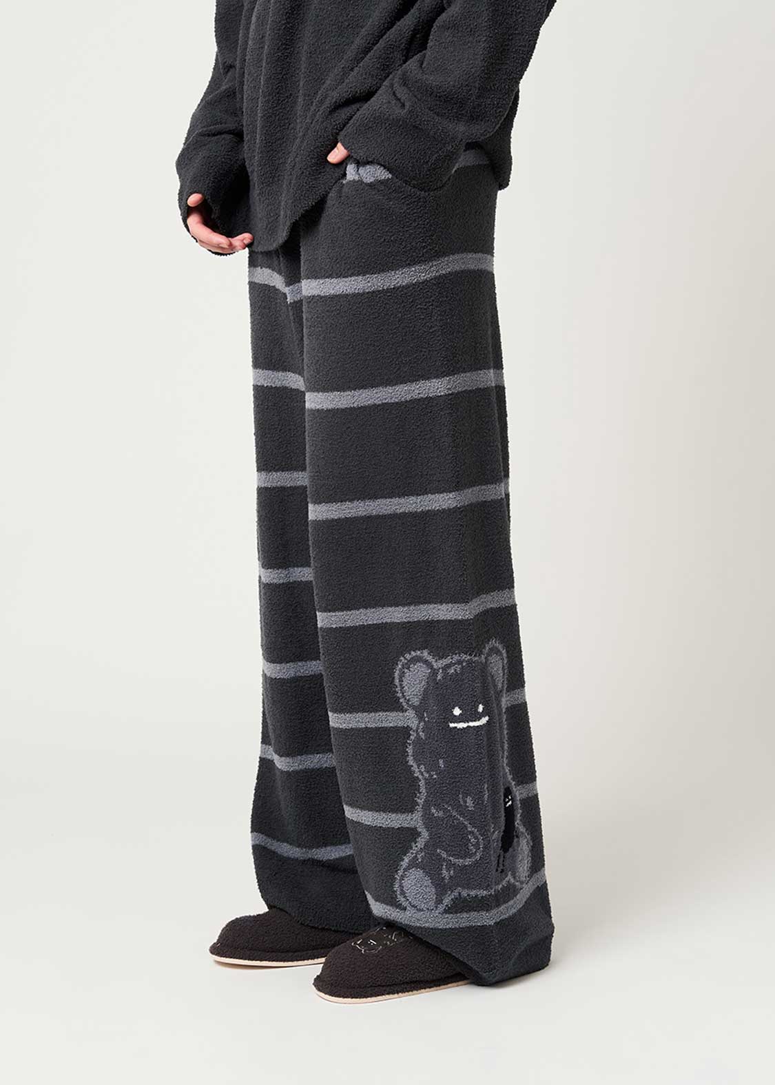 モコモコビューティフルシャドー｜ジャカードロングパンツ｜ホーム