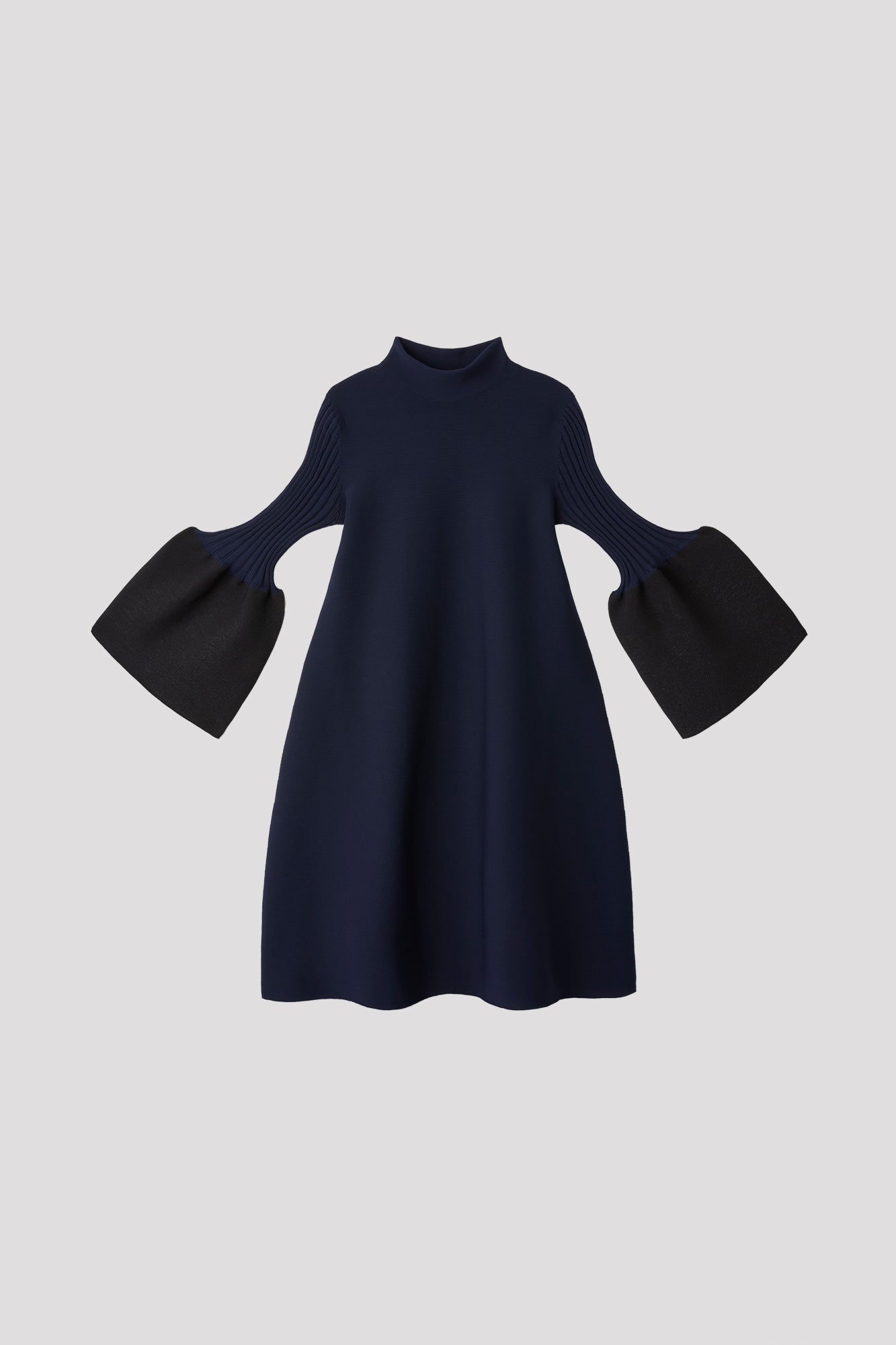 POTTERY GLITTER LONG BELL SLEEVE FLARE MINI DRESS