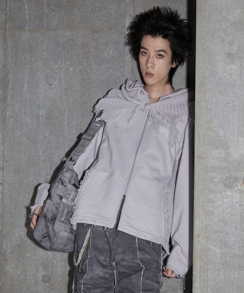 GRANCY（グランシー）の「【GRANCY】Knit Layered Design Zip Hoodie