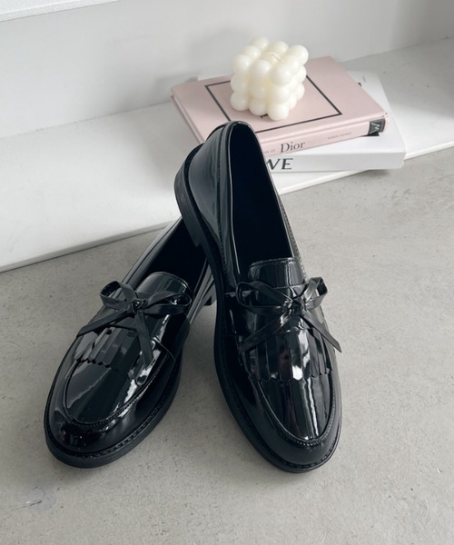 ☆週末限定SALE☆OUR エナメルレザーのローファーシューズ エナメル