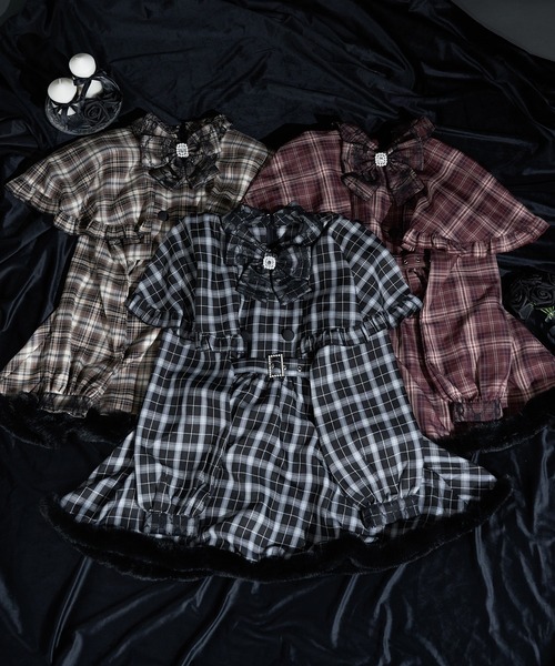 ファー付きケープワンピ/地雷系 量産型（ワンピース）｜Pal elfy（パル