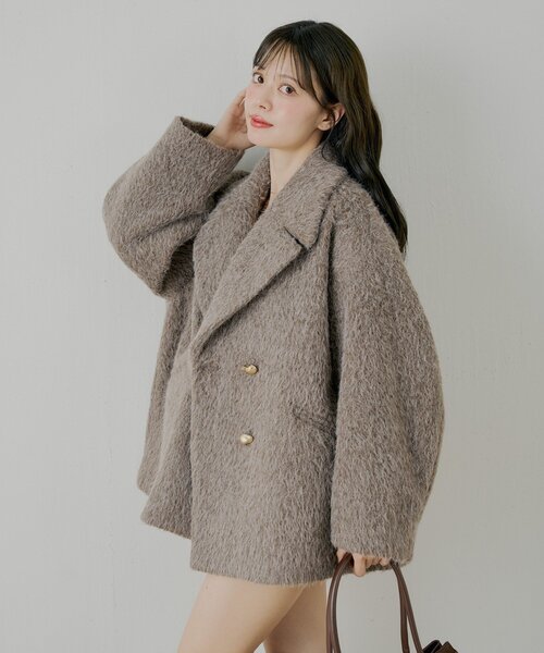 金釦シャギールーズコート（その他アウター）｜Chico（チコ）の