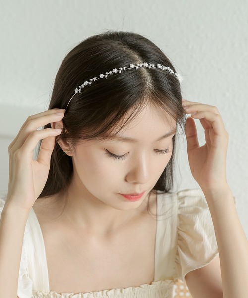 セール】可愛いエコパール花のカチューシャ（カチューシャ）｜LA