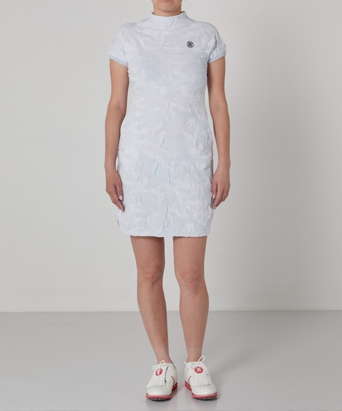 ジーフォア ニットワンピース G/FORE ピンク 秋冬 ゴルフ レディース