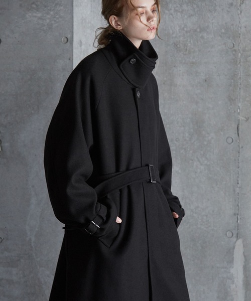 セール】【SERACE】2way over melton soutien collar coat / 2way