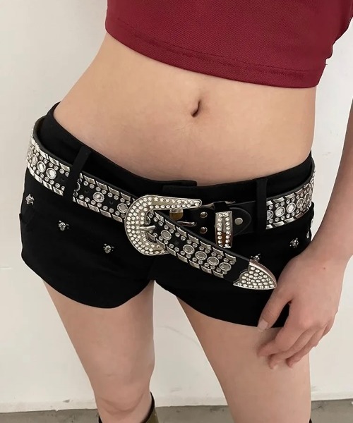 Y2K レディース ベルト ラインストーン(BDS)（ベルト）｜WARAIJOGO