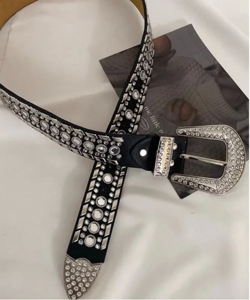 Y2K レディース ベルト ラインストーン(BDS)（ベルト）｜WARAIJOGO