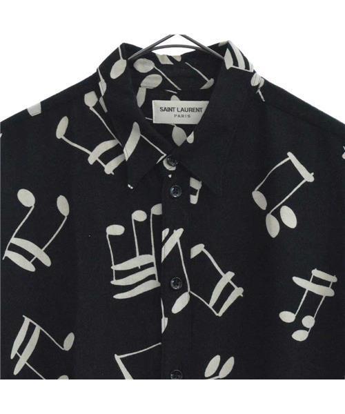 ブランド古着】総音符柄レーヨン長袖シャツ（シャツ/ブラウス