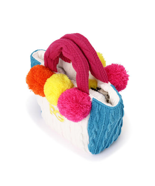 新品 PEARLY GATES ケーブルニット梵天付き カートバッグ Ⓗ 新品