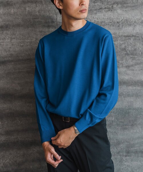 EDIFICE（エディフィス）の「14ゲージ ウール クルーネックニット