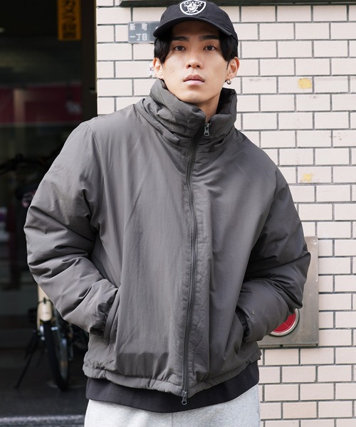セール】フード脱着 撥水 中綿パデッドジャケット（ダウンジャケット