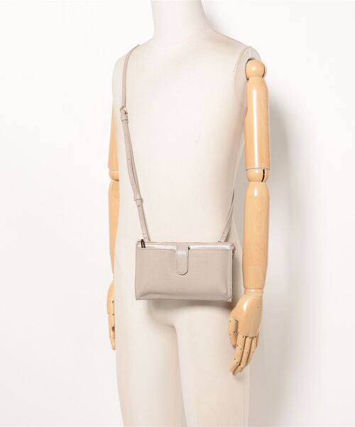 リザード型押しレザー 横型スマートフォンポシェットV-1326【VIOLAd