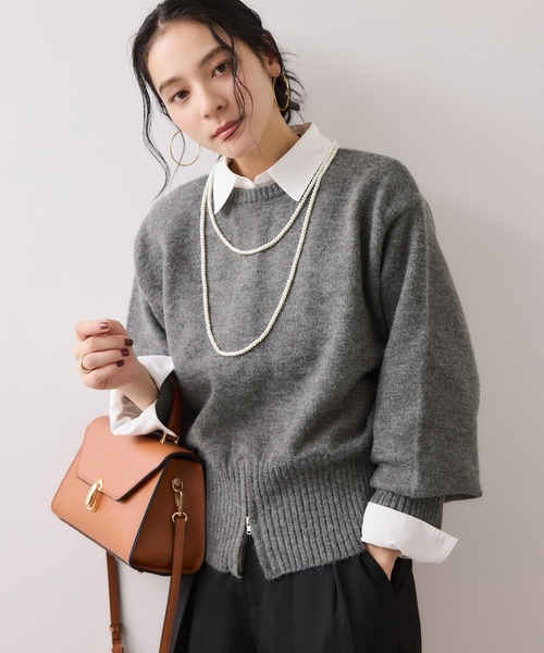 WEB限定】裾ジップニットプルオーバー（ニット/セーター）｜VIS（ビス