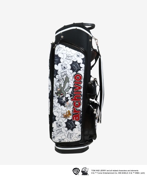 archivio 赤 水玉模様 キャディバッグ archivio 水玉模様 ゴルフバッグ