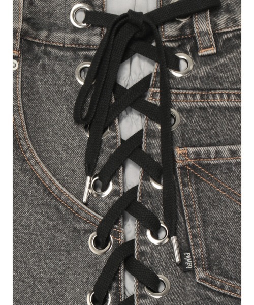 PAMEO POSE（パメオポーズ）の「Denim Micro Miniskirt（デニム