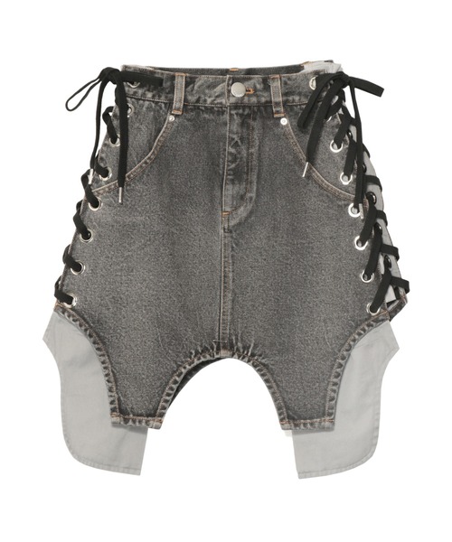 PAMEO POSE（パメオポーズ）の「Denim Micro Miniskirt（デニム