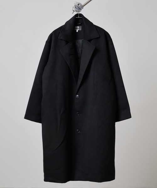 Eco melton long chester coat / エコメルトンロングチェスターコート
