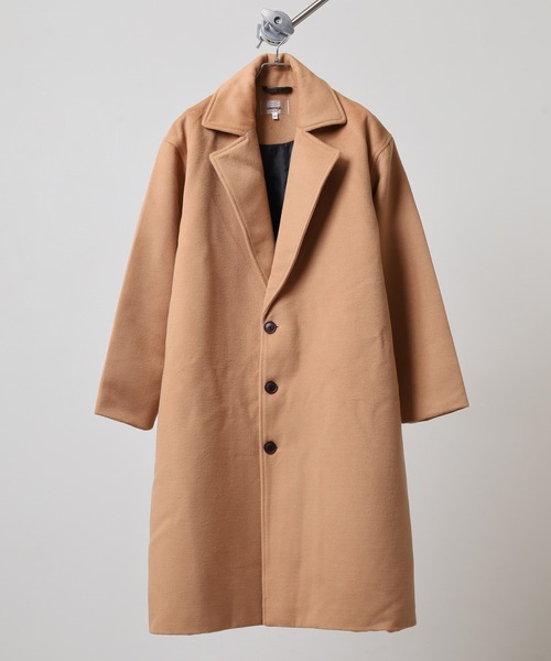 Eco melton long chester coat / エコメルトンロングチェスターコート