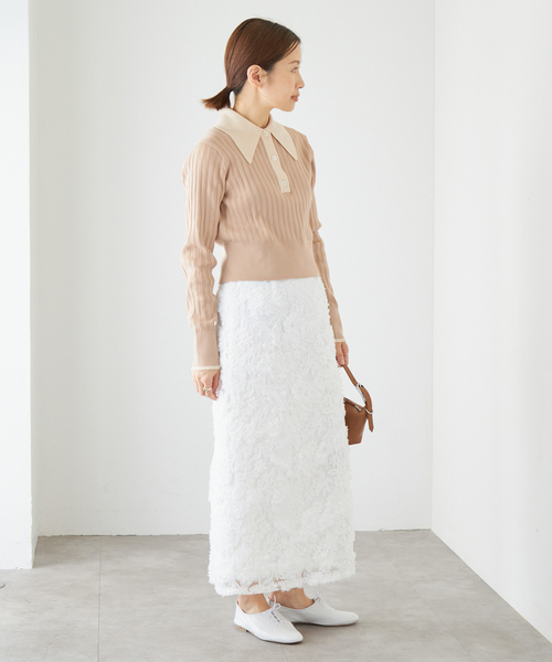 IENA（イエナ）の「襟付きショートニットプルオーバー（ニット