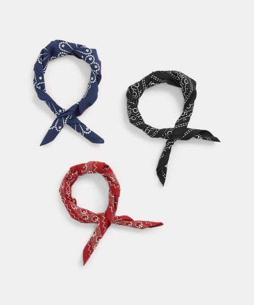 コットン バンダナ 3パック（バンダナ/スカーフ）｜RRL（ダブル アール