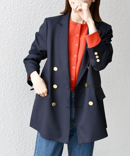 SHIPS any:〈洗濯機可能〉アイビー ブレザー ダブル ジャケット