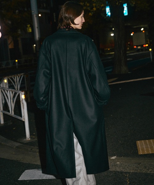 UNISEX》Super170s Prime-Over Melton Chesterfield Coat/プライム