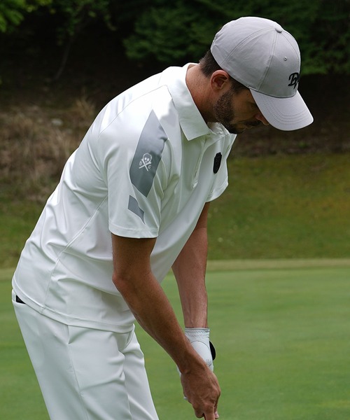 DIVINER GOLF】ラインデザイン半袖ポロシャツ メンズ ゴルフウェア