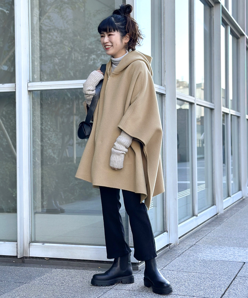 AP STUDIO（エーピーストゥディオ）の「ダブルフェイスポンチョコート