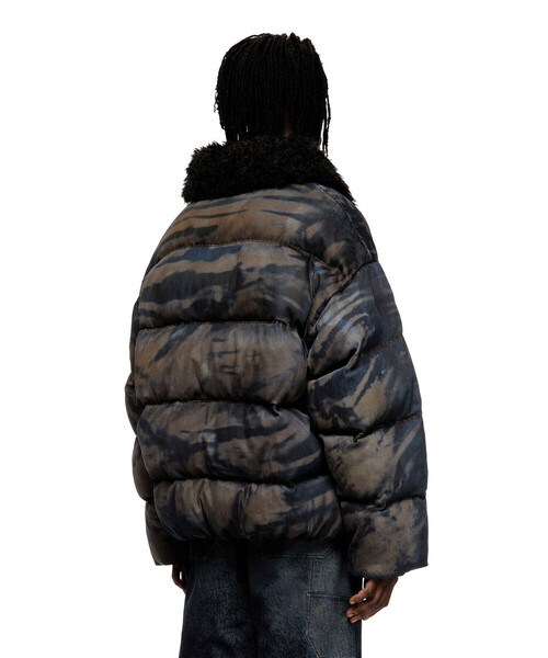 セール】メンズ ジップアップパファージャケット W-JOHNS（ブルゾン