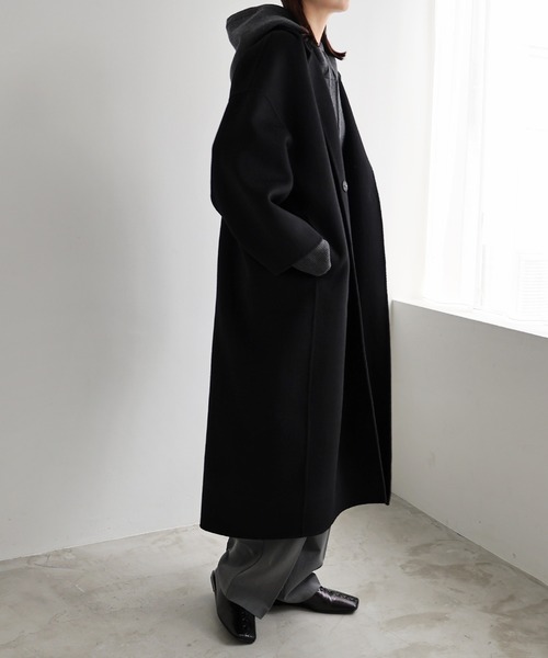 セール】【新色追加】リバーロングコクーンコート（チェスターコート