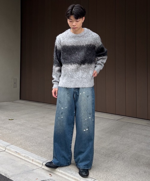 Wool blend gradation knit / ウールブレンドグラデーションニット