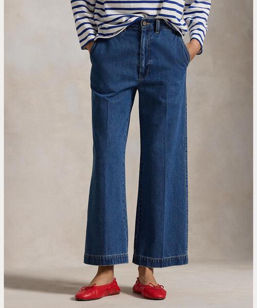 ワイドレッグ クロップド ジーンズ（デニムパンツ）｜POLO RALPH