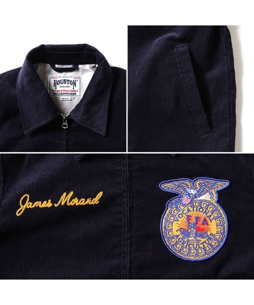 セール】HOUSTON ヒューストン CORDUROY EMBROIDERY FFA JACKET
