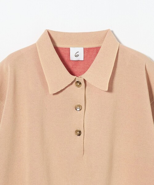 6（ロク）の「＜6(ROKU)＞カラーポイント ポロニット（ニット/セーター