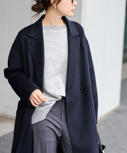 ≪追加≫SUPER160'sダブルブレストコート（チェスターコート