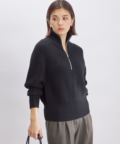 BATONER（バトナー）の「【SHIPS別注】BATONER:ハーフ ジップ ニット
