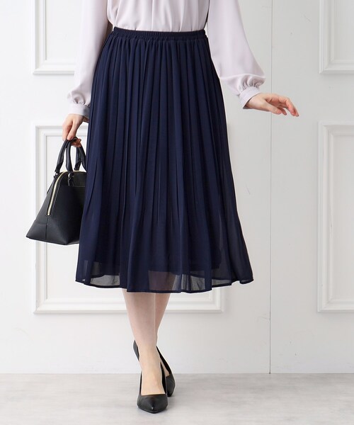 新色追加》着丈が選べる！プリーツフレアスカート【イージーケア／防
