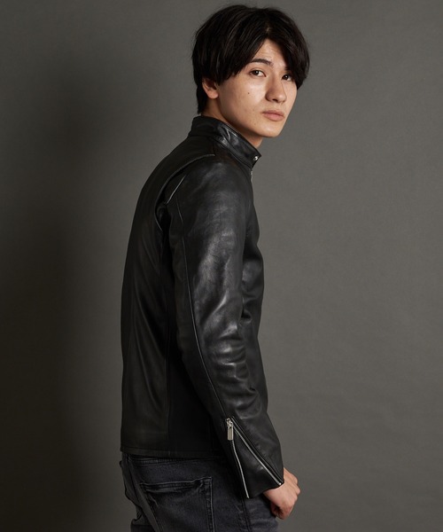 セール】WEB限定 JE LAMB LEATHER SINGLE RIDERS JE22.20/ラムレザー