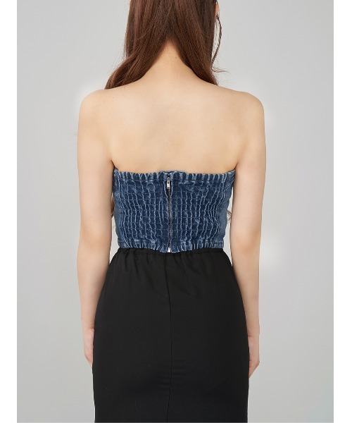 リメイクライクデニムベアトップ（その他トップス）｜Darich