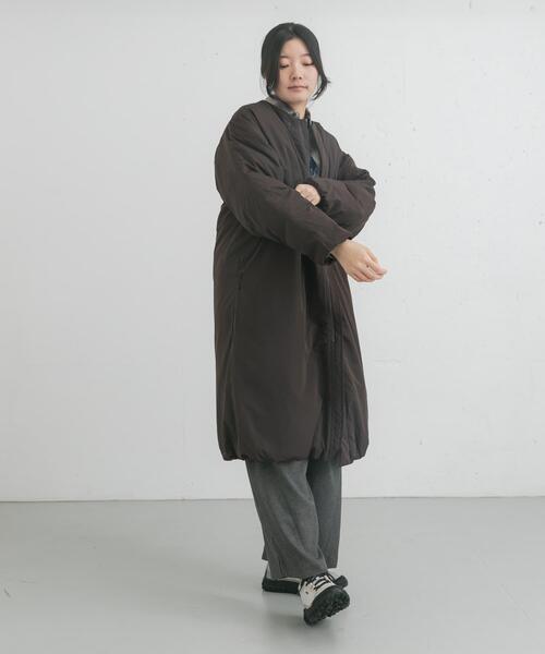 セール】『UR TECH』中綿 ノーカラーコート（ダウンジャケット/コート
