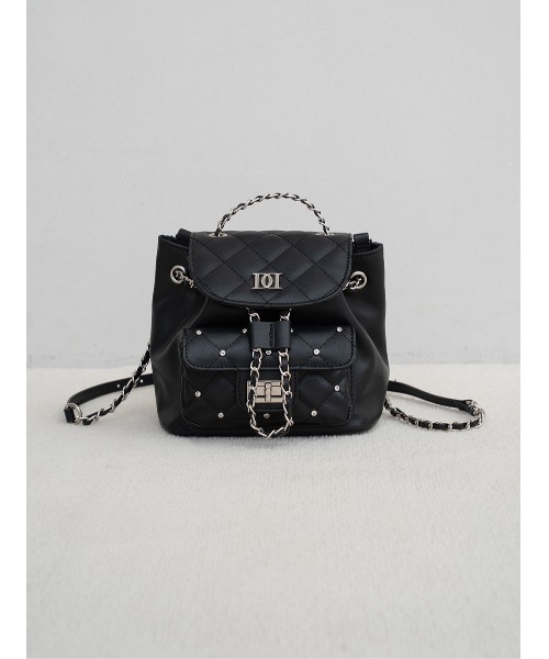 キルティングビジューミニリュック（バックパック/リュック）｜Darich