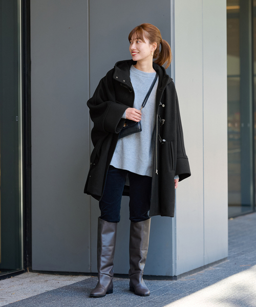 FRAMeWORK（フレームワーク）の「メルトンダッフルポンチョコート