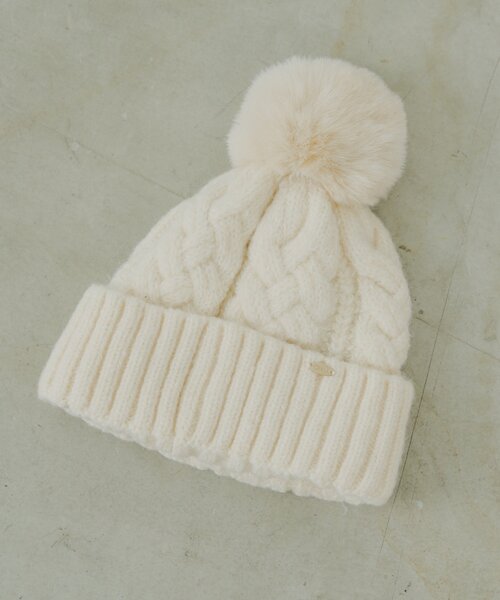 ファー付きケーブルニット帽（ハット）｜Chico（チコ）のファッション