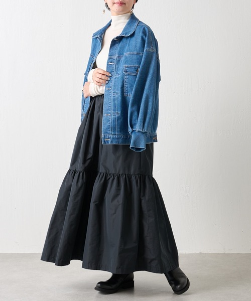 BEARDSLEY（ビアズリー）の「1段ティアードのタフタギャザースカート