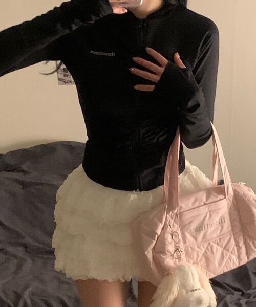 カンカンフリルミニスカート_アイボリー（スカート）｜CRANK（クランク