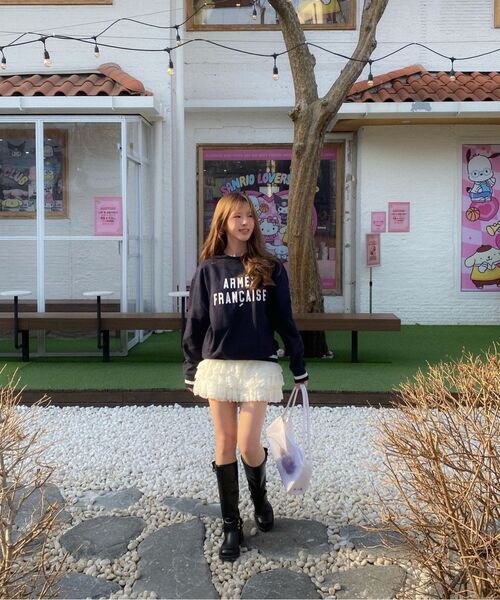 カンカンフリルミニスカート_アイボリー（スカート）｜CRANK（クランク