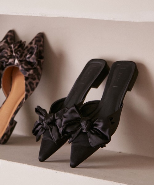 セール】サテンリボンミュール（サンダル）｜Juze（ジュゼ）の